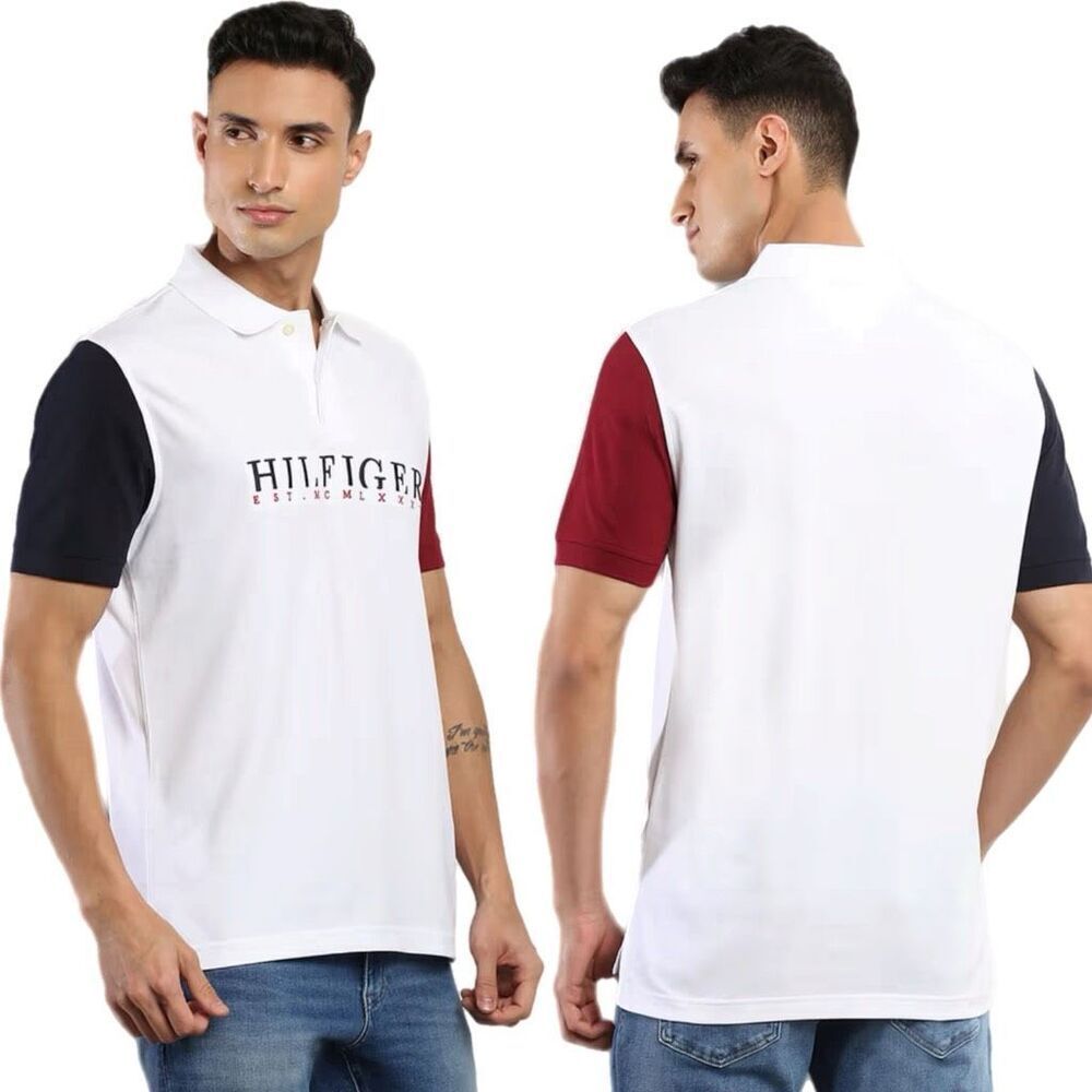 NWT Tommy Hilfiger color-block short sleeves polo shirt. Size L